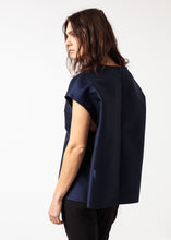 Load image into Gallery viewer, Tucked Sleeve Blouse in Navy - thangtv01737 (4517954158651)