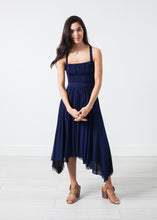 Load image into Gallery viewer, Ruched Party Dress in Navy - thangtv01737 (4517957271611)