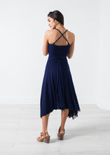Load image into Gallery viewer, Ruched Party Dress in Navy - thangtv01737 (4517957271611)