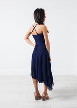 Load image into Gallery viewer, Ruched Party Dress in Navy - thangtv01737 (4517957271611)