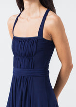 Load image into Gallery viewer, Ruched Party Dress in Navy - thangtv01737 (4517957271611)