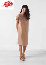 Load image into Gallery viewer, Philomene Dress in Camel - thangtv01737 (4517980831803)