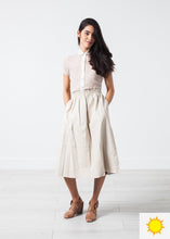 Load image into Gallery viewer, Eulera Leather Skirt in Cream - thangtv01737 (4517972410427)
