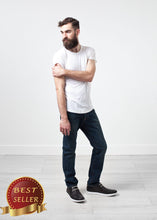 Load image into Gallery viewer, Comfort Tee in White Linen - thangtv01737 (4517930041403)