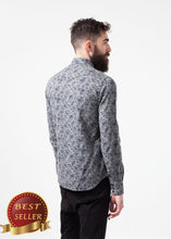 Load image into Gallery viewer, Western Arkansas Button-Up in Grey Floral - thangtv01737 (4517925093435)