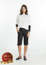 Load image into Gallery viewer, Square Stitch Knee Short in Black - thangtv01737 (4517897863227)