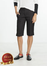 Load image into Gallery viewer, Square Stitch Knee Short in Black - thangtv01737 (4517897863227)