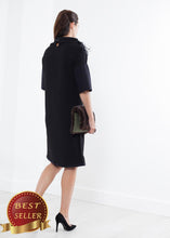 Load image into Gallery viewer, Ostrich Plume Dress in Black - thangtv01737 (4517899468859)