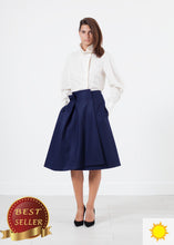 Load image into Gallery viewer, Full Collar Poplin Blouse in Off White - thangtv01737 (4517892980795)