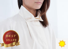 Load image into Gallery viewer, Full Collar Poplin Blouse in Off White - thangtv01737 (4517892980795)