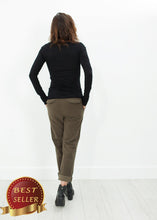 Load image into Gallery viewer, Sueded Cotton Pant in Khaki - thangtv01737 (4517910085691)