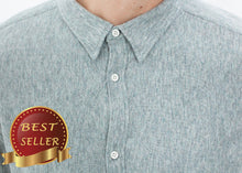 Load image into Gallery viewer, Kasuri Jersey Button-Up in Blue Grey - thangtv01737 (4517912019003)