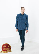 Load image into Gallery viewer, Western Arkansas Button-Up in Blue Floral - thangtv01737 (4517888327739)