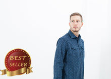 Load image into Gallery viewer, Western Arkansas Button-Up in Blue Floral - thangtv01737 (4517888327739)