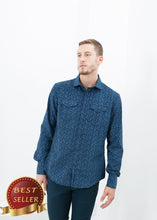 Load image into Gallery viewer, Western Arkansas Button-Up in Blue Floral - thangtv01737 (4517888327739)