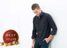 Load image into Gallery viewer, Western Arkansas Button-Up in Dark Hash Floral - thangtv01737 (4517888098363)
