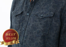 Load image into Gallery viewer, Western Arkansas Button-Up in Dark Hash Floral - thangtv01737 (4517888098363)