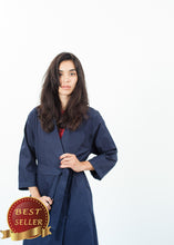 Load image into Gallery viewer, Sateen Trench in Navy - thangtv01737 (4517894881339)