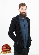 Load image into Gallery viewer, Pill Zip Sweater in Black - thangtv01737 (4517902647355)