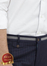 Load image into Gallery viewer, Sinclair Trouser in Navy Stripe - thangtv01737 (4517915328571)