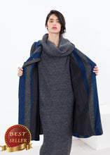 Load image into Gallery viewer, Petale Coat in Silver/Blue - thangtv01737 (4517915787323)