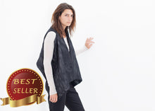 Load image into Gallery viewer, Quilted Mesh Waistcoat in Black/White - thangtv01737 (4517906448443)