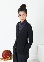 Load image into Gallery viewer, Square Cardigan in Black - thangtv01737 (4517923815483)