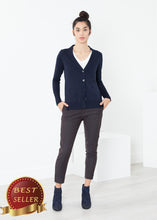 Load image into Gallery viewer, Square Cardigan in Navy - thangtv01737 (4517922603067)