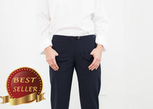 Load image into Gallery viewer, Patch Pocket Pant in Navy - thangtv01737 (4517939216443)
