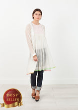 Load image into Gallery viewer, Pink Bib Dress in White - thangtv01737 (4517932859451)