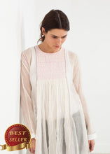 Load image into Gallery viewer, Pink Bib Dress in White - thangtv01737 (4517932859451)