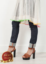 Load image into Gallery viewer, Pink Bib Dress in White - thangtv01737 (4517932859451)