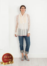 Load image into Gallery viewer, Sheer Rainbow Blouse in White - thangtv01737 (4517932236859)