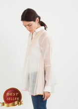 Load image into Gallery viewer, Sheer Rainbow Blouse in White - thangtv01737 (4517932236859)