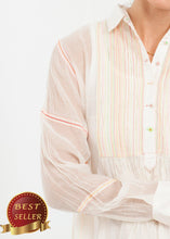Load image into Gallery viewer, Sheer Rainbow Blouse in White - thangtv01737 (4517932236859)