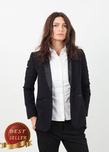 Load image into Gallery viewer, Shawl Collar Blazer in Black - thangtv01737 (4517934137403)