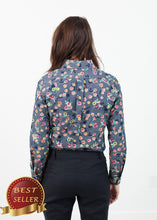 Load image into Gallery viewer, Long Sleeve Blouse in Black/Floral - thangtv01737 (4517933875259)