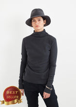 Load image into Gallery viewer, Cotton Long Tee in Ink - thangtv01737 (4517934399547)