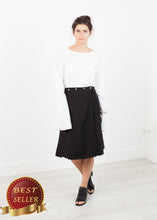 Load image into Gallery viewer, Wrap Snap Skirt in Black - thangtv01737 (4517928271931)