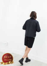 Load image into Gallery viewer, Swing Bomber in Black - thangtv01737 (4517906612283)