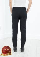 Load image into Gallery viewer, Side Zip Slim Pant in Black - thangtv01737 (4517921685563)