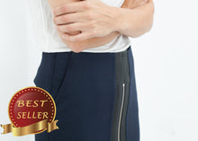 Load image into Gallery viewer, Contrast Zipper Skirt in Navy - thangtv01737 (4517921587259)