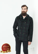 Load image into Gallery viewer, Double Breasted Hoodie in Forest Plaid - thangtv01737 (4517920669755)