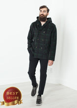 Load image into Gallery viewer, Double Breasted Hoodie in Forest Plaid - thangtv01737 (4517920669755)