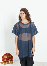 Load image into Gallery viewer, Mesh Over Tee in Navy - thangtv01737 (4517904678971)
