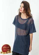 Load image into Gallery viewer, Mesh Over Dress in Navy - thangtv01737 (4517905956923)