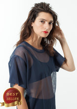 Load image into Gallery viewer, Mesh Over Tee in Navy - thangtv01737 (4517904678971)