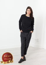 Load image into Gallery viewer, Loopwheeler Sweatshirt in Black - thangtv01737 (4517907857467)