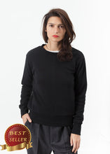 Load image into Gallery viewer, Loopwheeler Sweatshirt in Black - thangtv01737 (4517907857467)