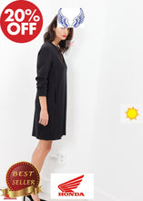 Load image into Gallery viewer, A-Line Pocket Shift in Black - thangtv01737 (4517898977339)